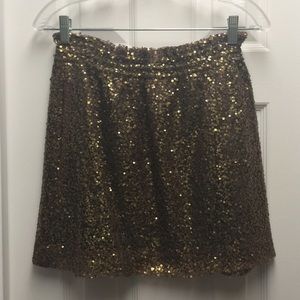 J. Crew Sequin Mesh Bell Skirt in Size 6
