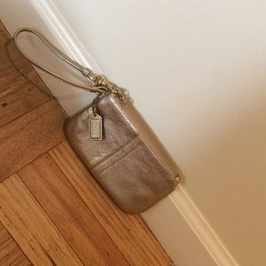Gold Coach Wristlet