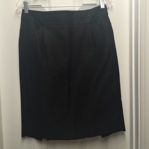 J. Crew Stretch Double-Serge Pencil Skirt in Black