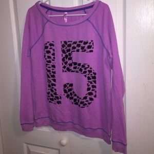 Xhilaration large purple cheetah 15 sweater.