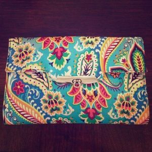 Nine West Multi-Color Paisley Clutch Purse New