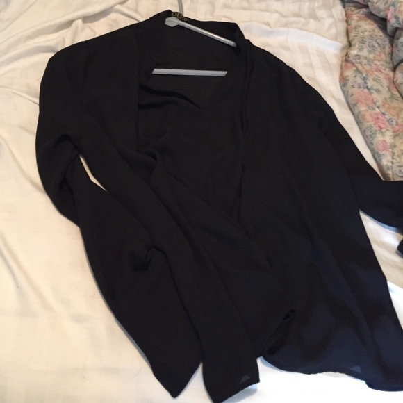 Black sheer long sleeve blouse from boutique