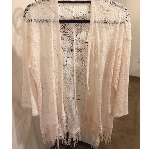 Lace Fringe Kimono 🎀