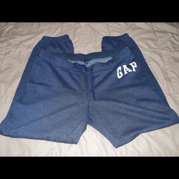 GAP BLUE SWEATS CAPRIS PANTS LOGO SIZE MEDIUM M
