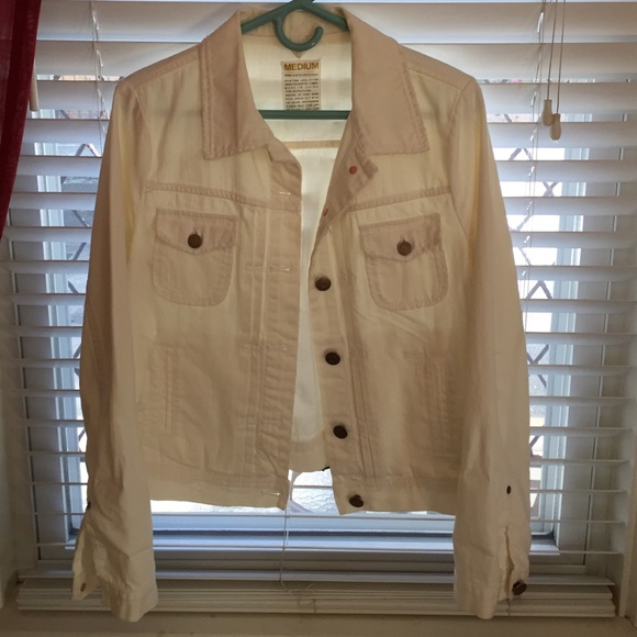 JCrew white denim jacket
