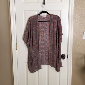 printed cardigan