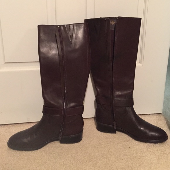 BUNDLED Ralph Lauren Brown Leather Boots - Picture 2 of 4