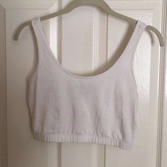 white crop top