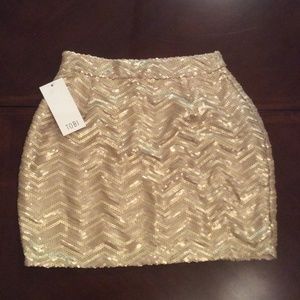 Plaits of Sequins Skirt