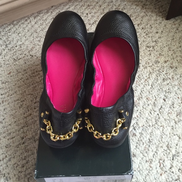 ralph lauren black flats