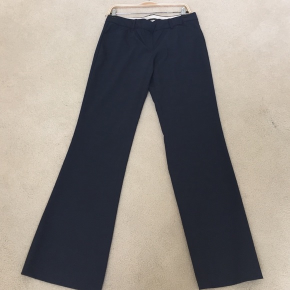 Navy wool blend pant
