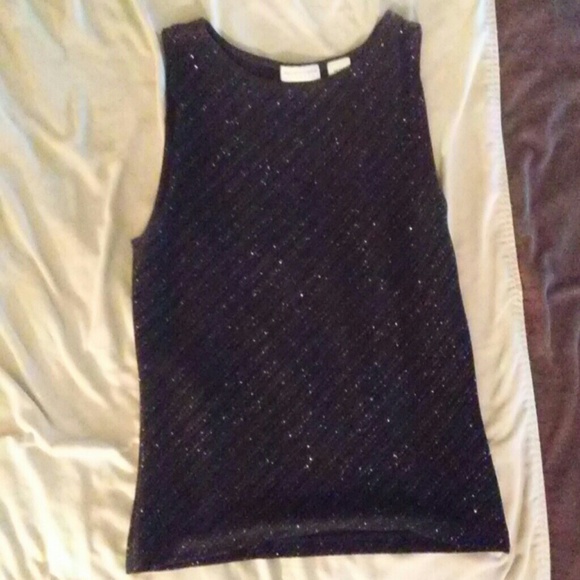 BLACK SHIMMERING Sleeveless Top