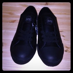 Non slip "converse" look a-likes. All leather