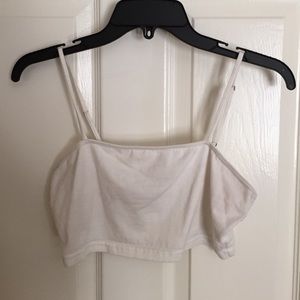 white cropped under shirt