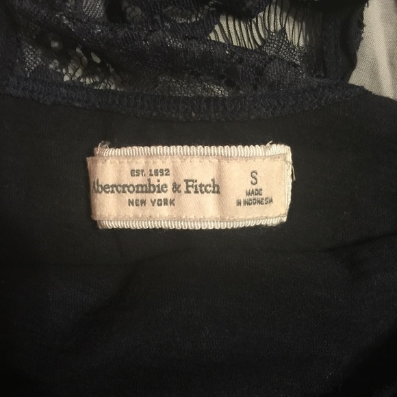 Navy Blue Abercrombie Fitch Lace Tank Top - Picture 3 of 3