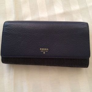 Fossil Navy Blue Sydney Wallet