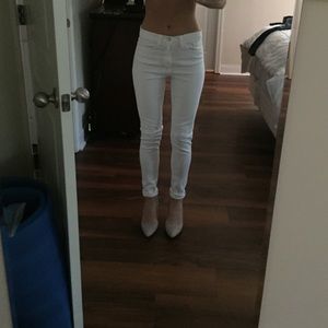 High waisted skinny jeans