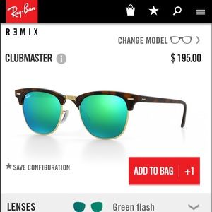 🚫SOLD🚫Ray-Ban Clubmaster Flash Green