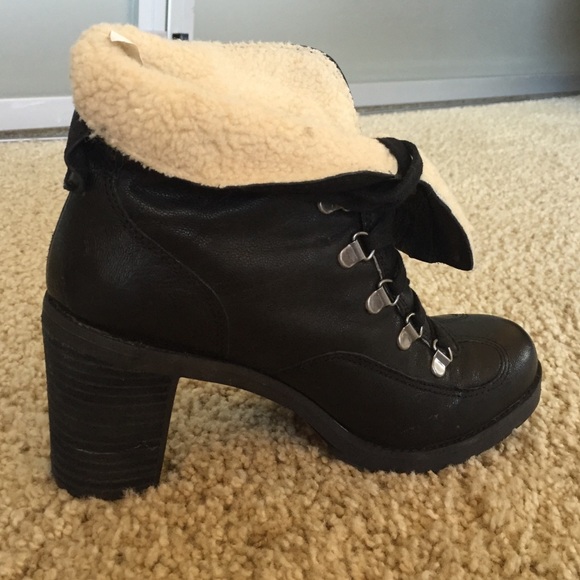 Calvin Klein combat booties with lining