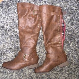 Tall brown boots