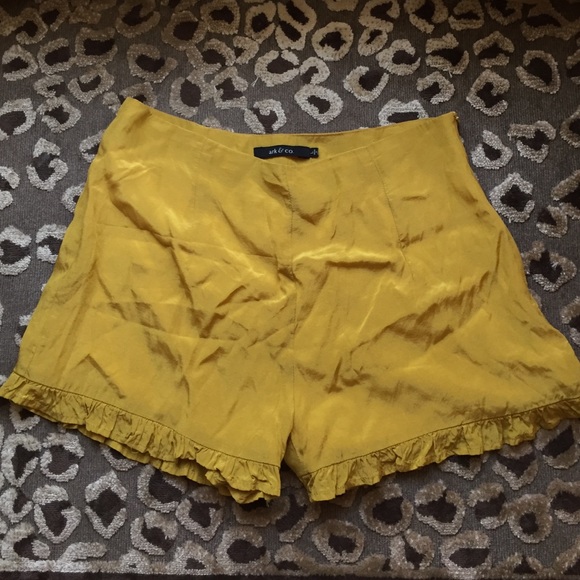 Yellow High Waisted Shorts
