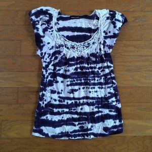 Purple tie dye blouse