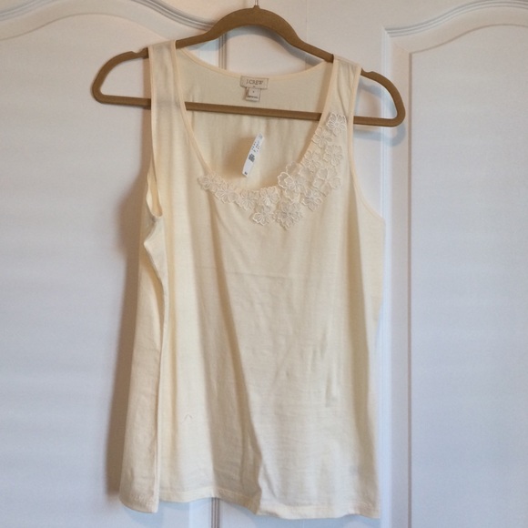 J Crew Ivory Tank Top