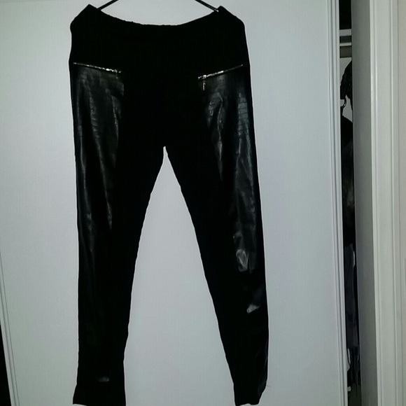 Black Faux leather Leggings