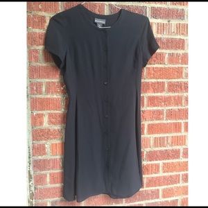 100% silk Banana Republic sheer black dress Sz 2