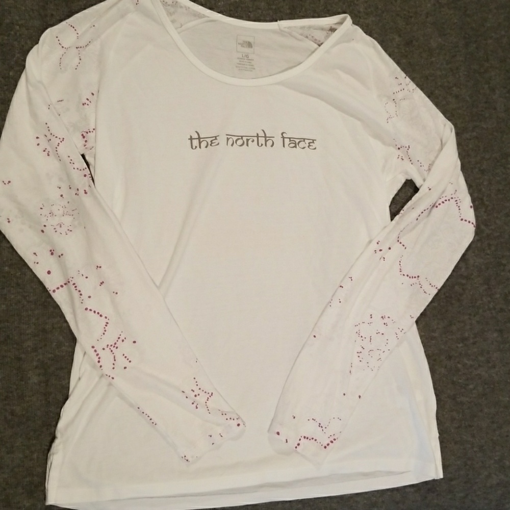 North Face white logo  top Sz Large