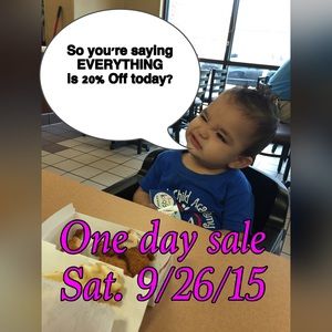 Closet Wide ONE DAY SALE! Everything is 20% OFF.