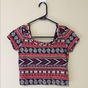 Tribal crop top