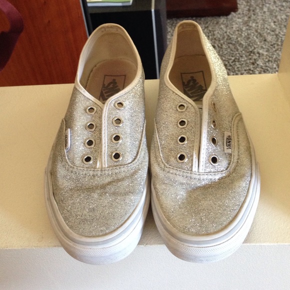 Silver, sparkly vans!