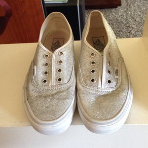 Silver, sparkly vans!