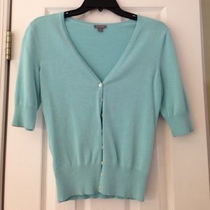 Blue Short Sleeve Cardigan