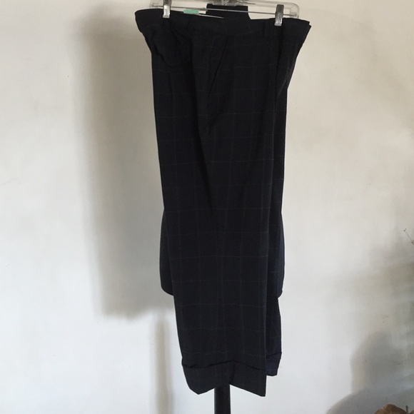 Cuffed navy slacks. - Picture 1 of 3