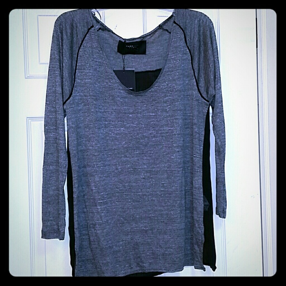 Zara grey blouse shirt