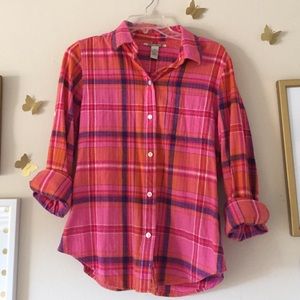 Super soft pink flannel lucky shirt