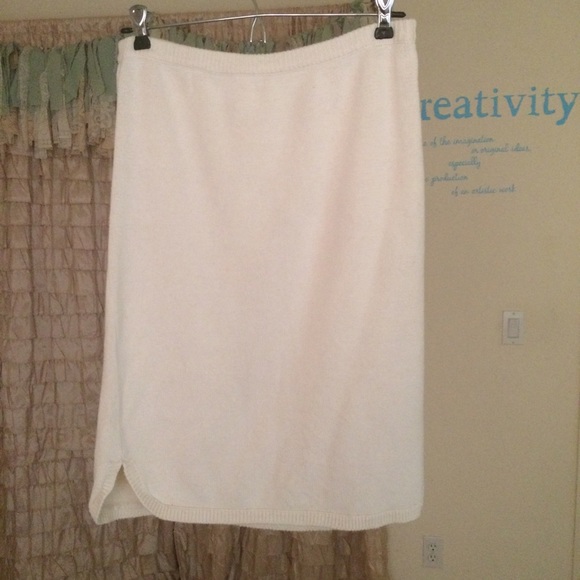 Cream sweater skirt