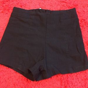 High waisted black vintage shorts