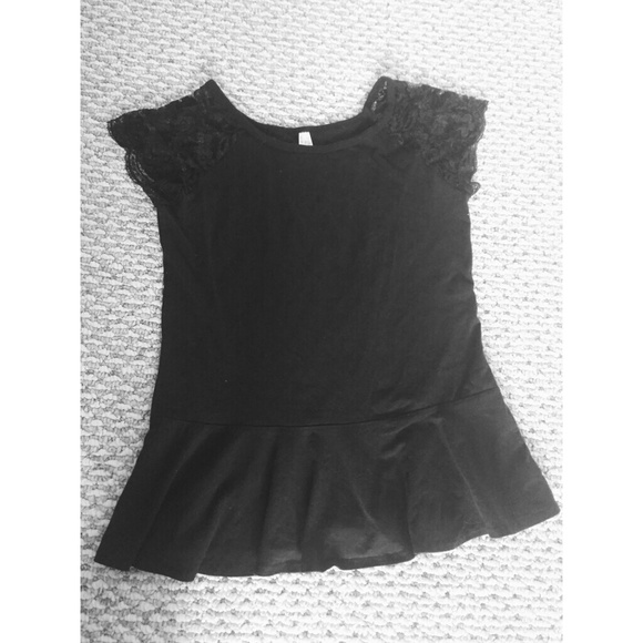 Black Peplum Top