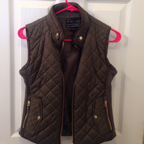 Fall Olive Green Vest size small