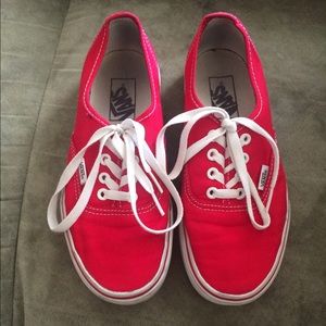 Red vans in great condition