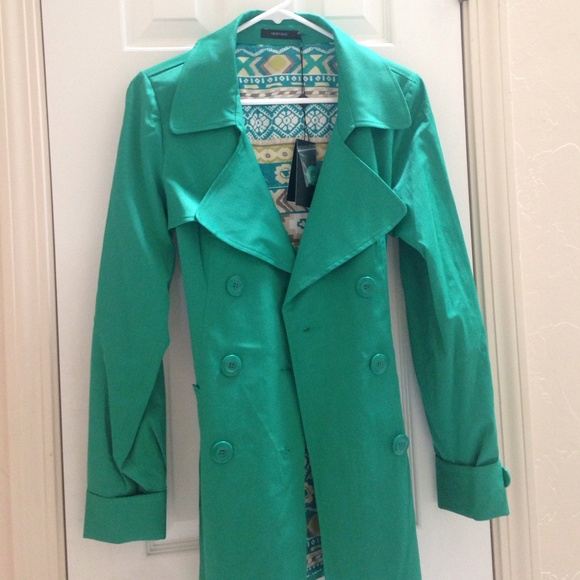 Green trench coat