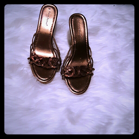 Bronze wedges Pierre dumas sz 6 - Picture 1 of 1