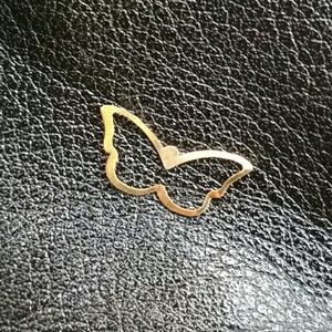 Sweet 14k stamped butterfly charm pendant