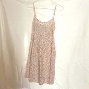 Cream colored dress with floral design