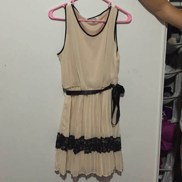 Black and White (cream) Dress
