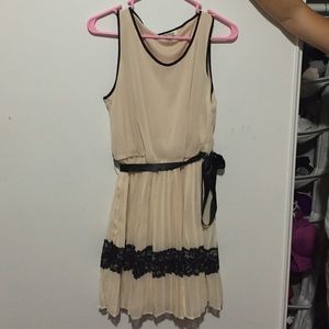 Black and White (cream) Dress