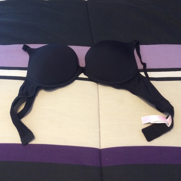 Black with pink interior. Victoria Secret Pink bra